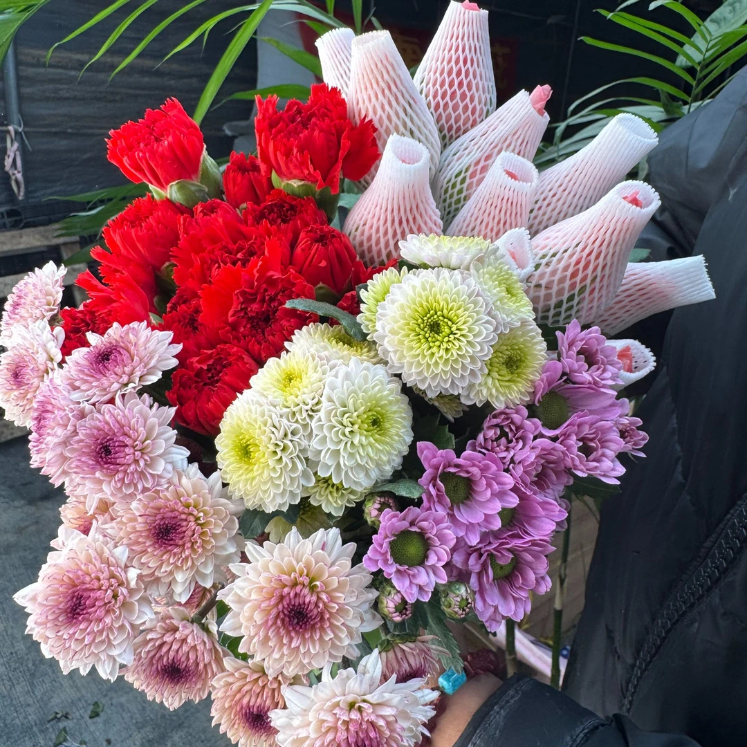 云南基地直发新鲜玫瑰组合混搭花束家庭用花摆件水养花卉包邮到家