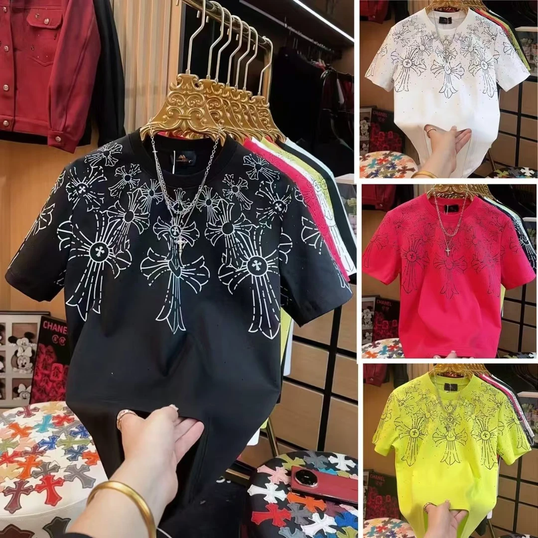 春秋季节必备爆款男士正品短袖新款潮流印花个性半袖时尚轻奢宽松