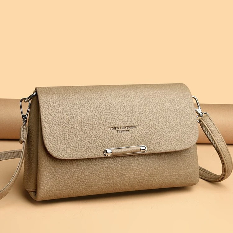 2025新款时尚单肩斜挎包休闲手提小方包中年妈妈包质感腋下包