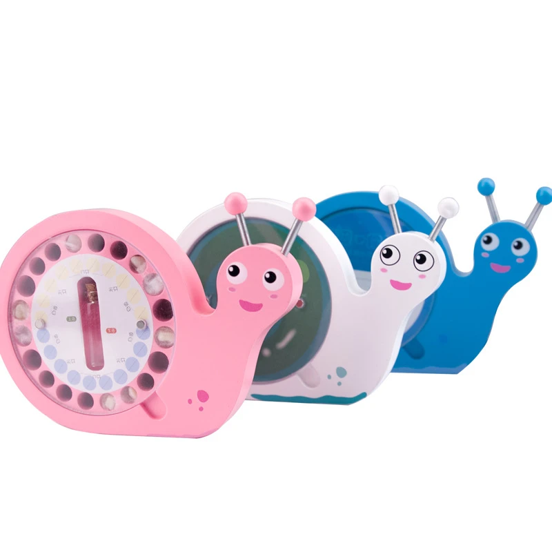 牙屋蜗牛乳牙盒女宝宝纪念品胎毛瓶牙齿收藏木制儿童胎毛乳牙盒