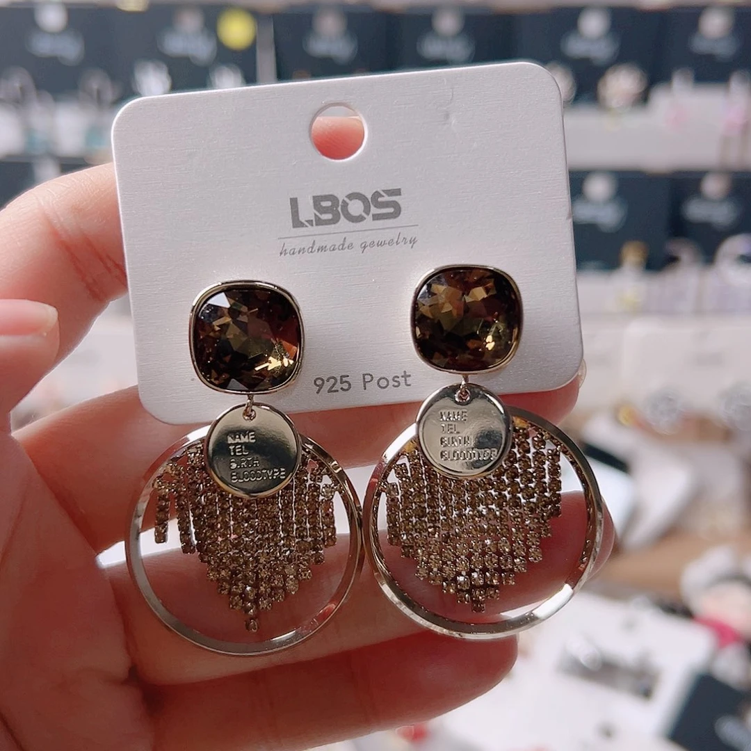 琉璃纯铜合金耳环的