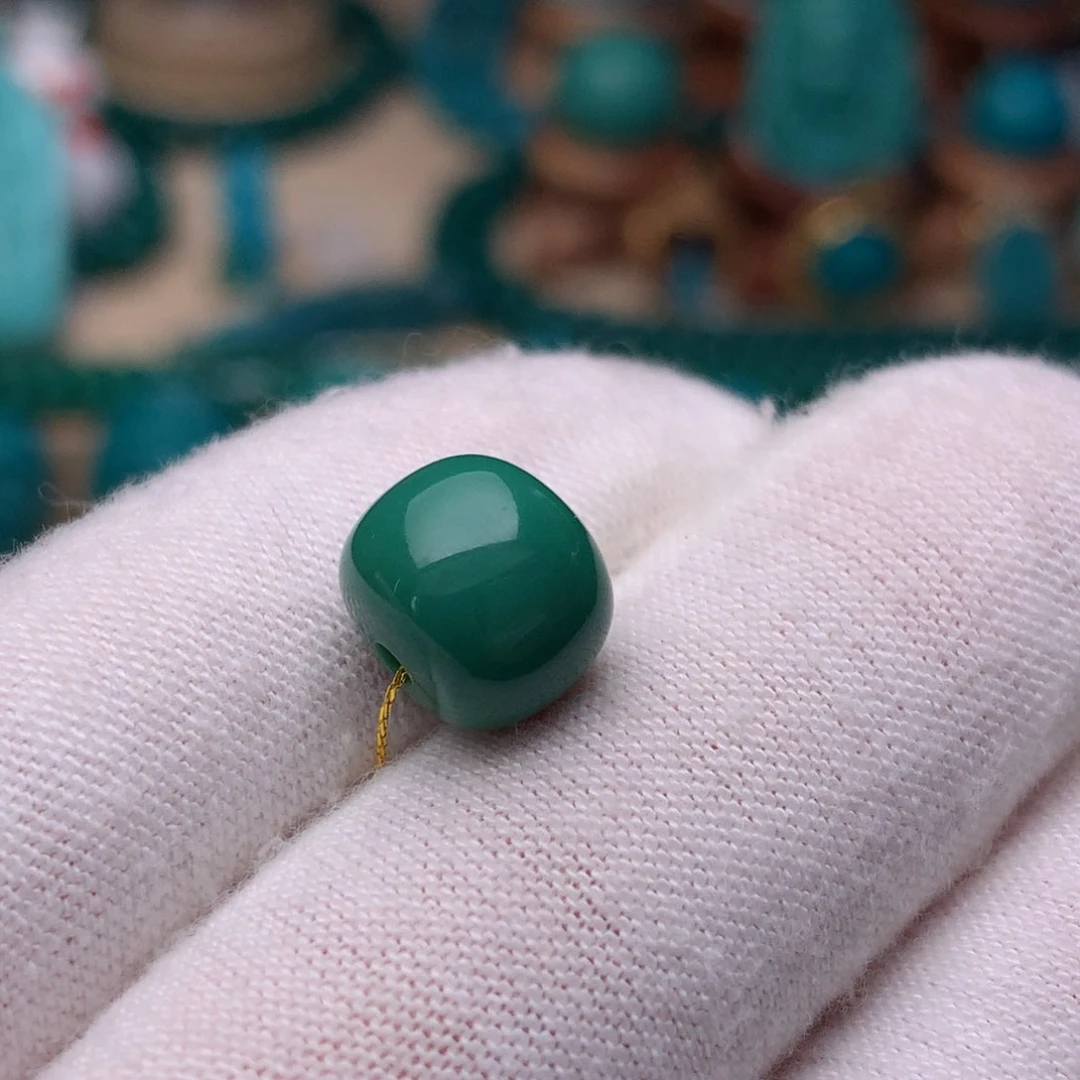 未镶嵌绿松石珠宝奇石10m m