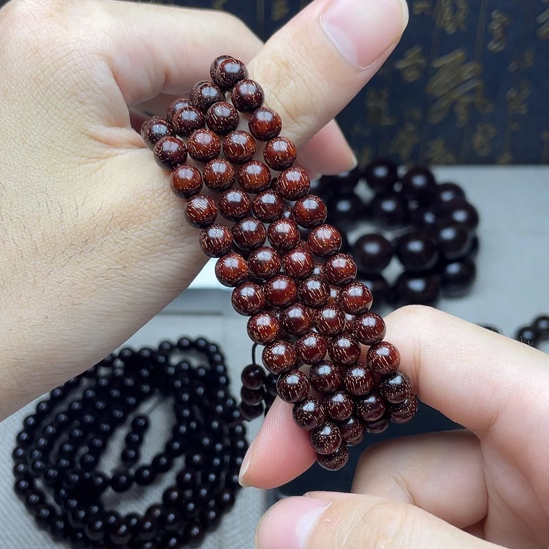 檀香紫檀（小叶紫檀）时****°0.6 108颗 爆满金星