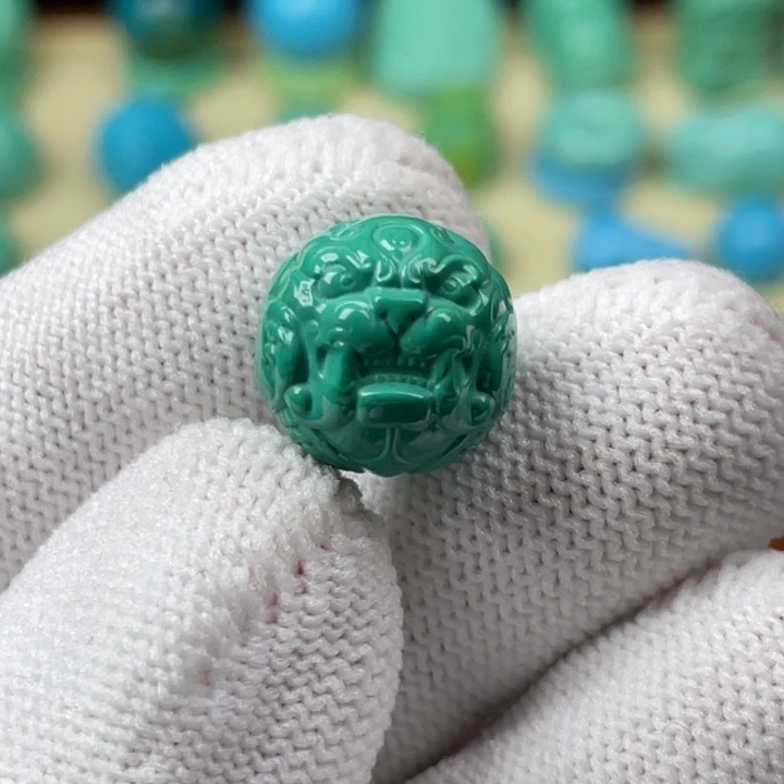 高瓷深绿色卡13貔貅