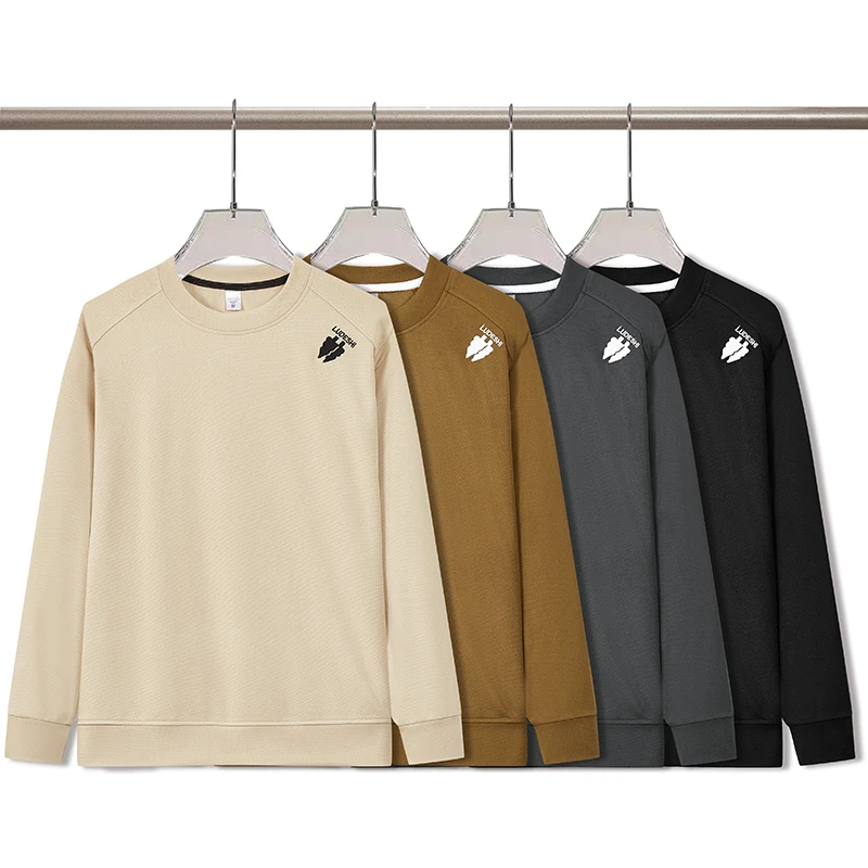 【买一送一】新款卫衣男春季刺绣宽松圆领长袖T恤966