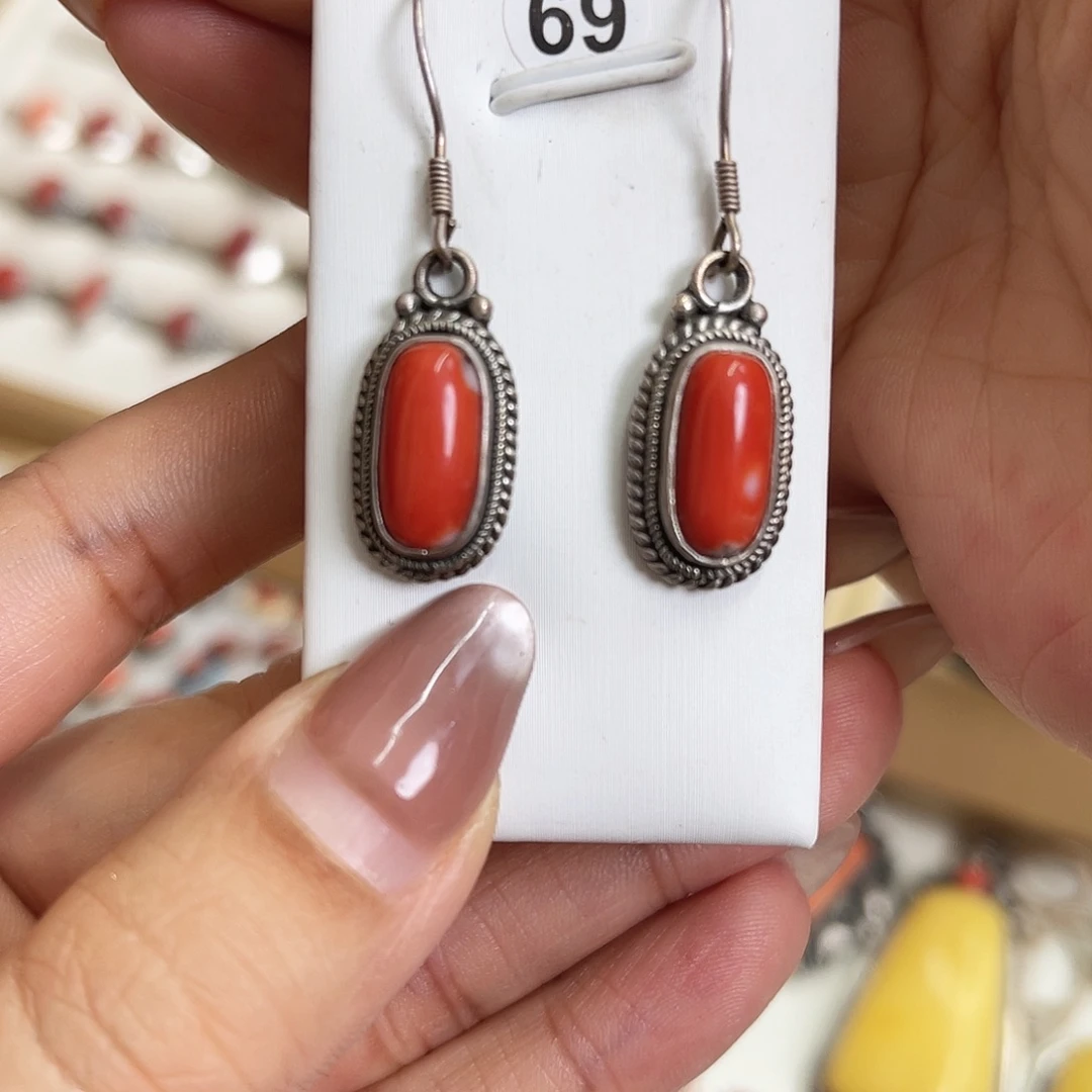 足银纯银手工旭日耳环