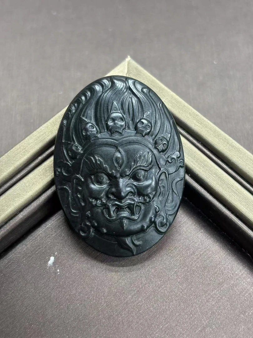 和田玉  塔青  大黑天