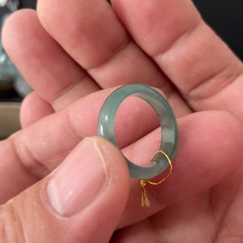 翡翠戒圈未镶嵌圈口17