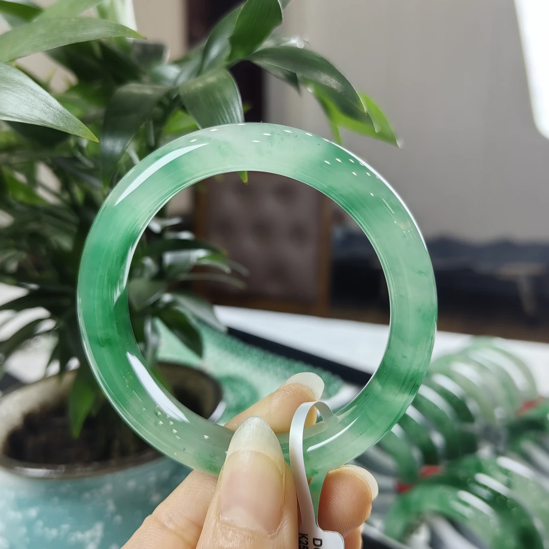 天然非洲翠 手镯53...54圈口