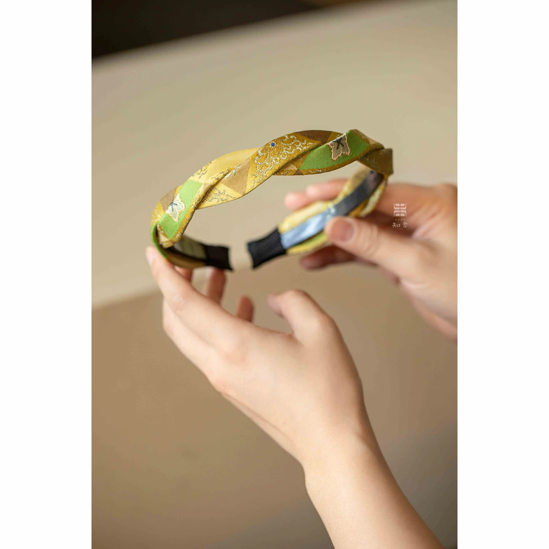 知舍·金彩山花纹发箍 金色