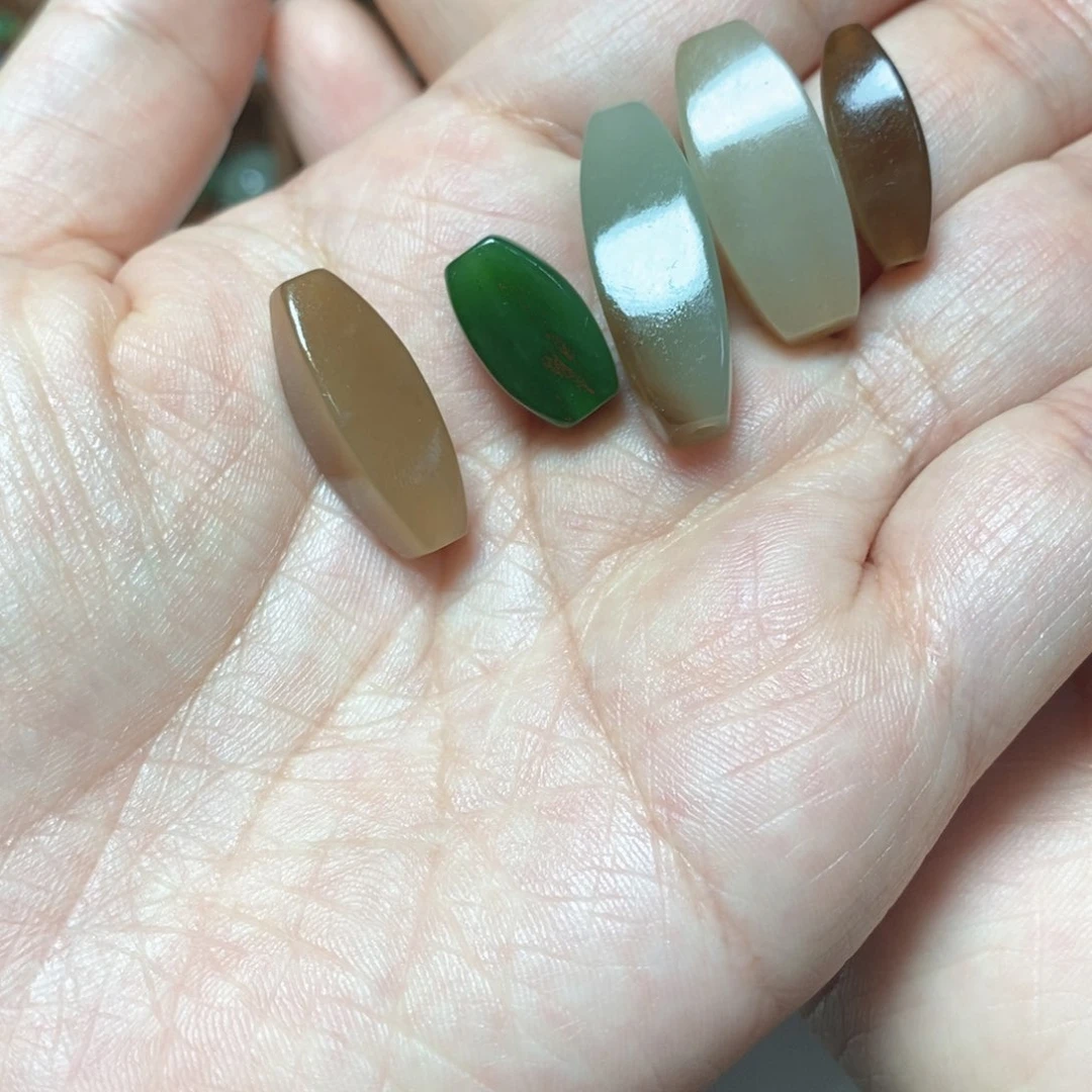 颈饰未镶嵌和田玉和田玉老勒珠拍1发1多样性发货