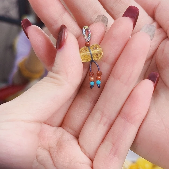 未镶嵌琥珀裸石好事花生