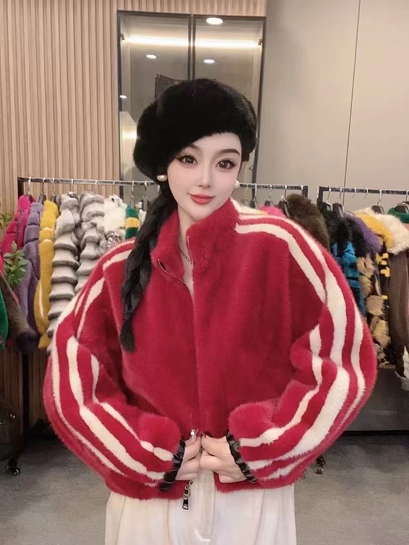 玲玲推荐冬季毛毛时尚洋气百搭外套设计师气质私服网红轻奢j89220