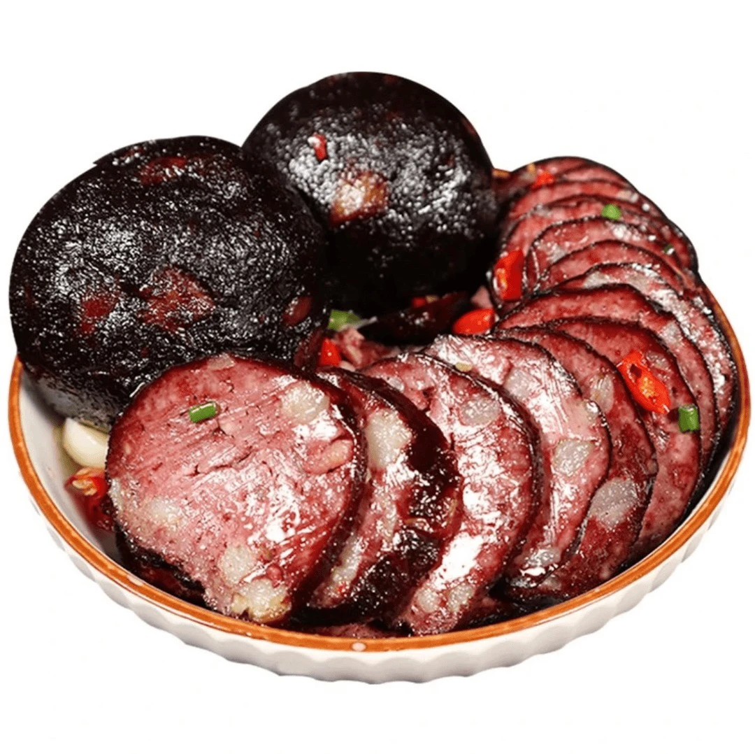 湖南隆回北面农家柴火烟熏猪血丸子肉多Q弹口感细腻一包一个