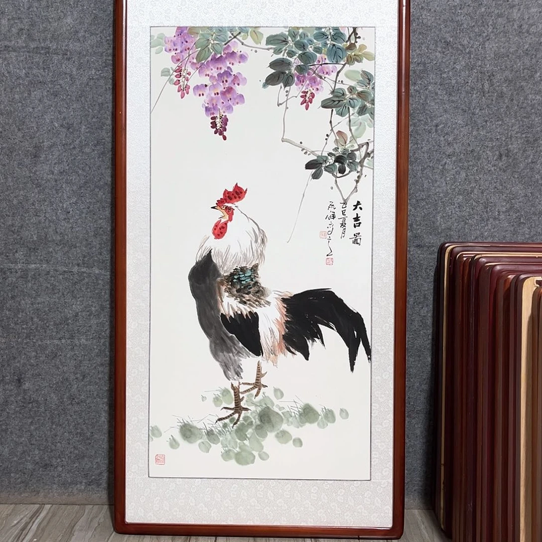 国画书画作品带框63×123