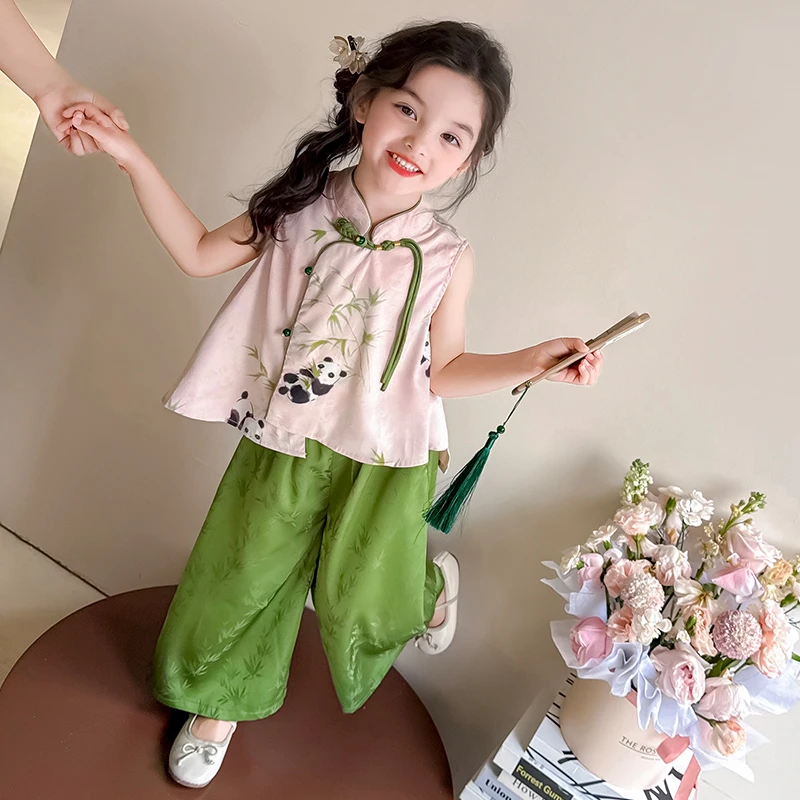 2025新款夏季宝宝汉服套装儿童新中式古风小孩衣服女小童装两件套