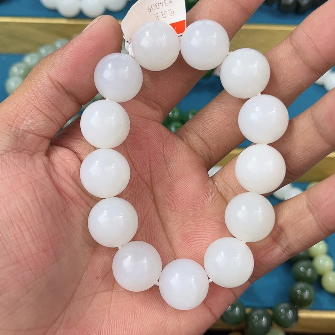 手串未镶嵌和田玉纯天然新疆和田玉且末天泰16mm