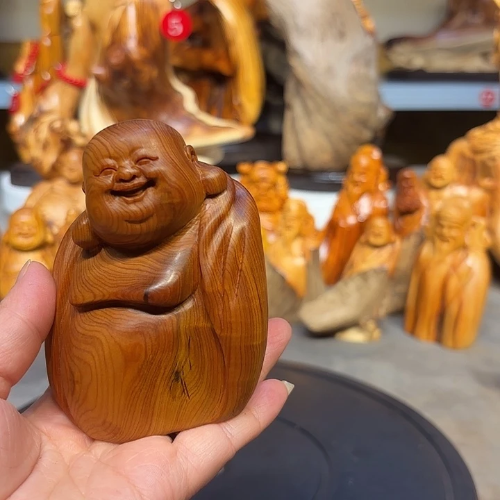 柏木太行崖柏弥勒佛