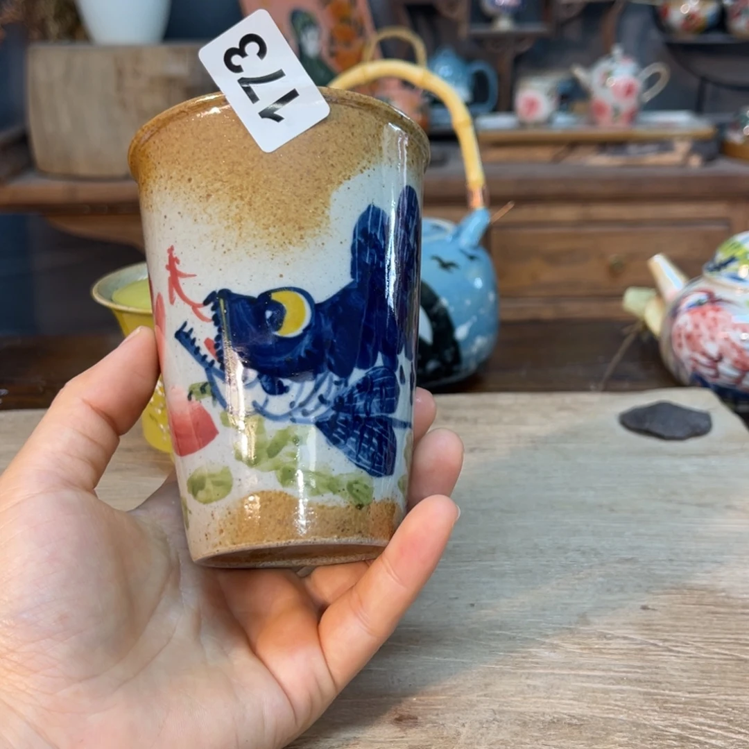 壶素浅陶瓷手工手绘