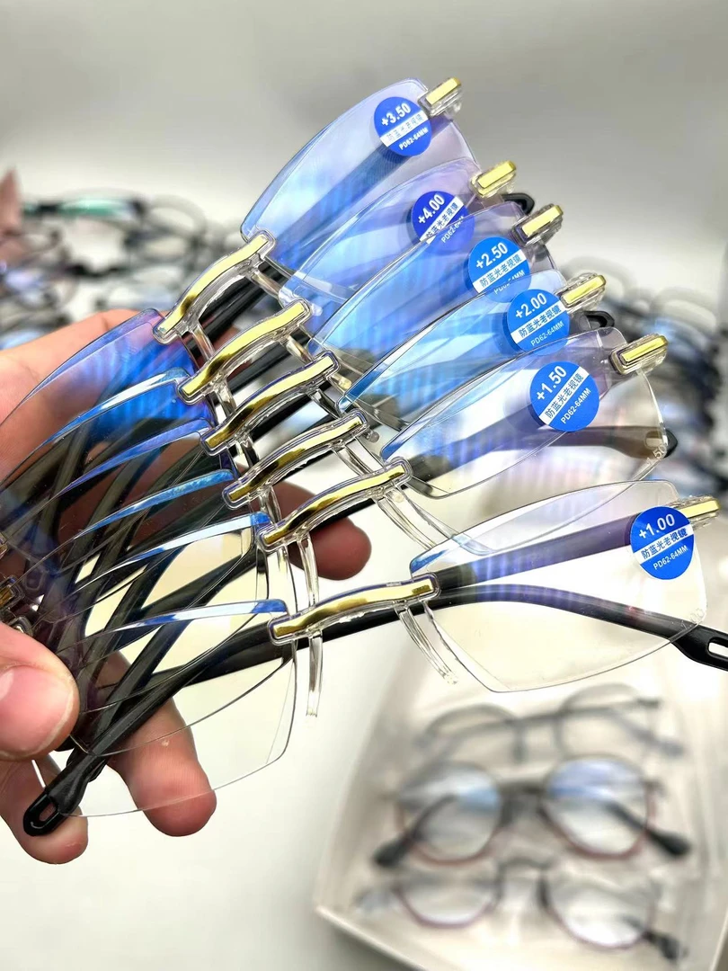 切边款无框男款眼镜老花3.0福利！！！