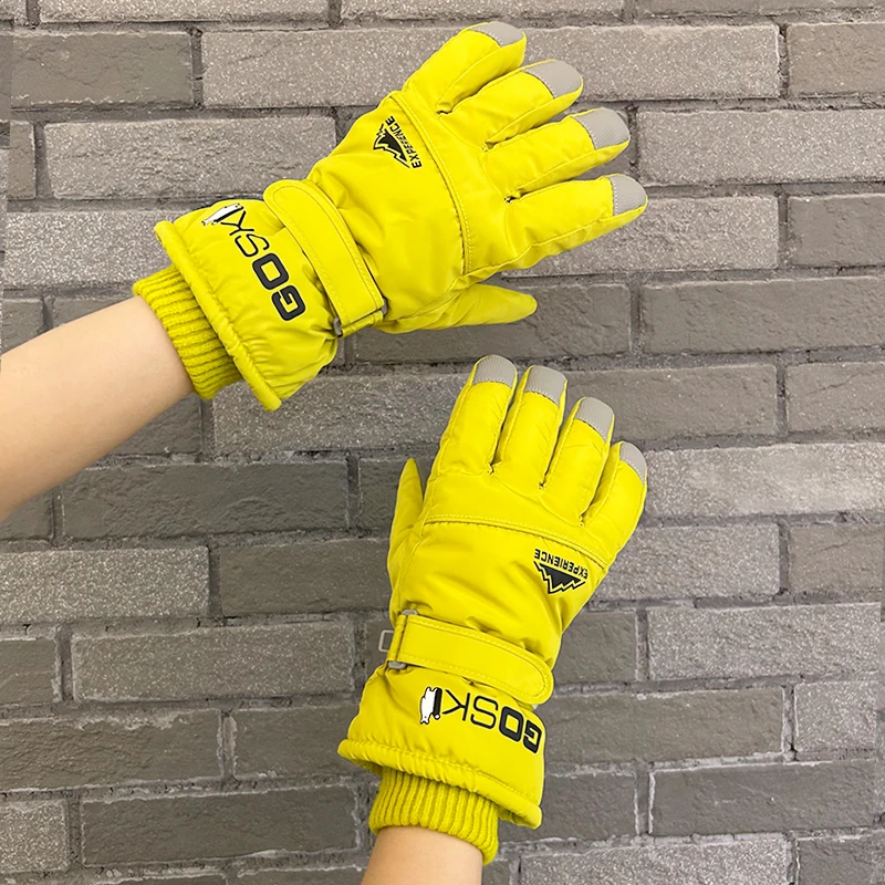 冬季男女情侣手套加绒加厚可触屏防泼水防风防寒滑雪骑行手套东北