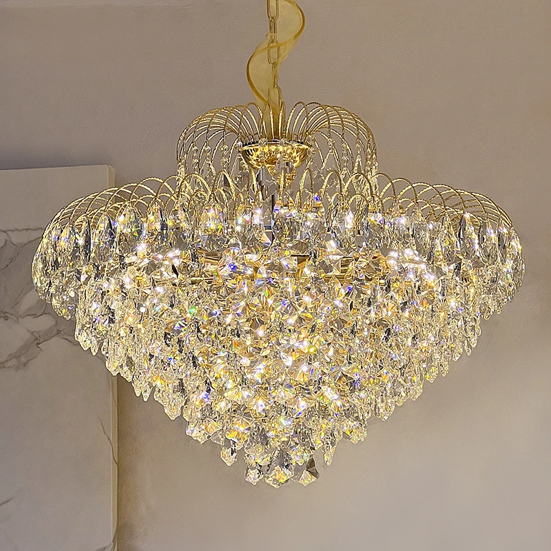 2025新款法式轻奢水晶吊灯客厅主灯法式风家用客厅创意卧室灯具饰