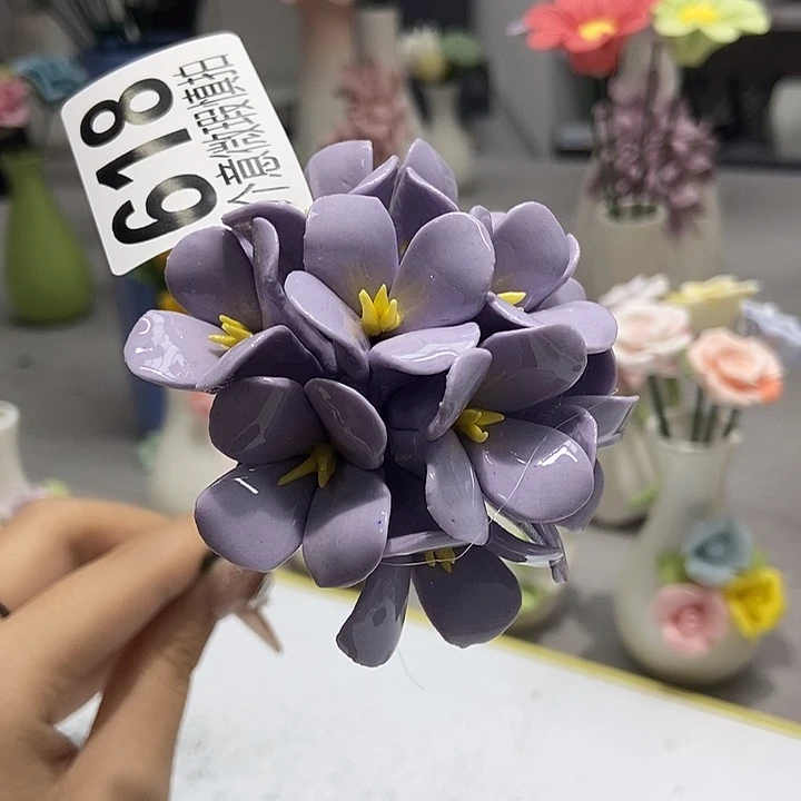 陶瓷纯手工捏花设计