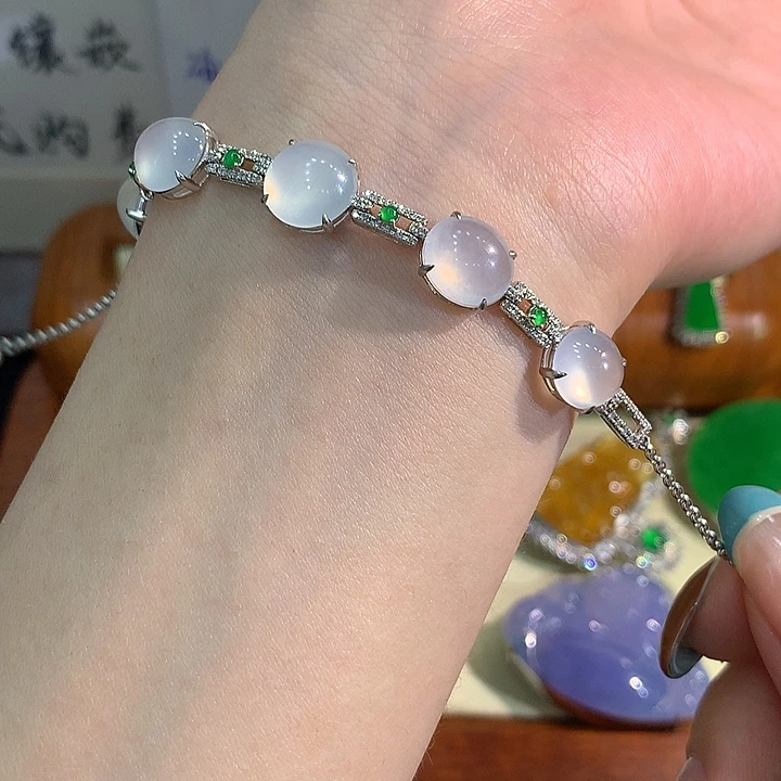 18K金镶嵌手链翡翠