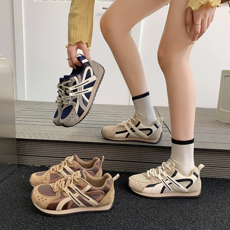 韩版运动阿甘老爹鞋女2025秋季新款休闲学生百搭舒适德训鞋潮