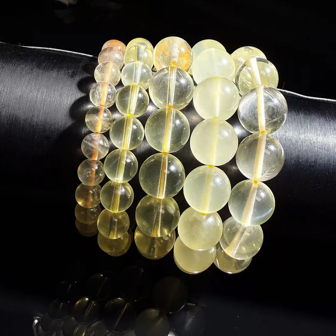 SJ266 柠檬黄水晶圆珠单圈手串-多样性发其一