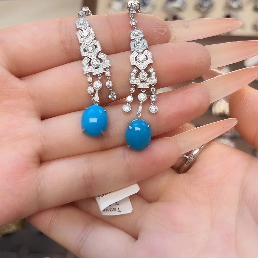 琉璃纯铜合金耳环