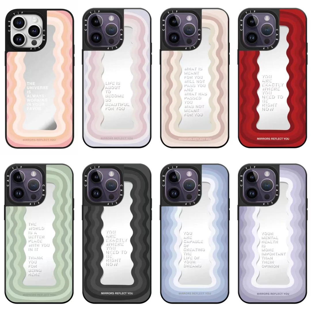 CASE联名励志标语波浪手机壳适用iPhone16ProMax苹果15Pro时尚艺