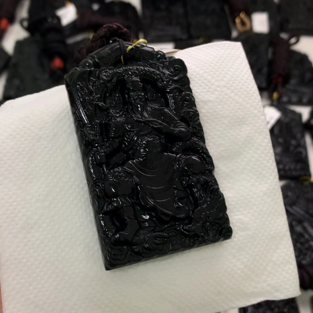 用***3天然缅甸a货钢琴黑挂件
