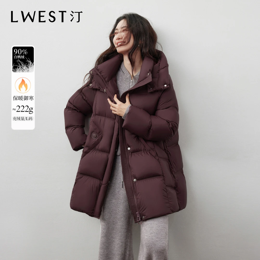 【林一专属】朗文斯汀连帽立领双拉链保暖羽绒服DTYA5509D03169