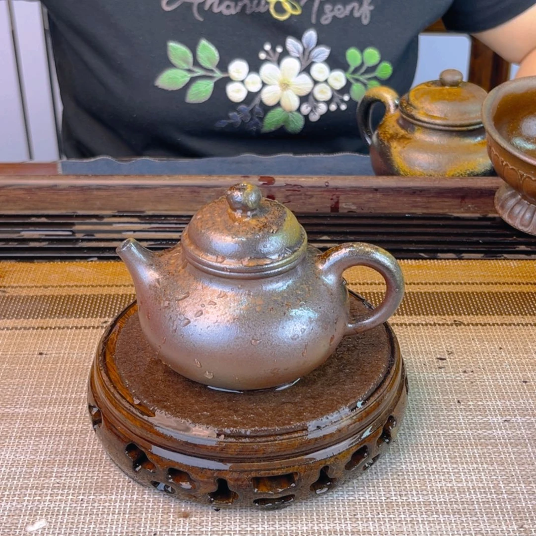 茶壶紫砂宜兴紫砂底槽清柴烧180cc