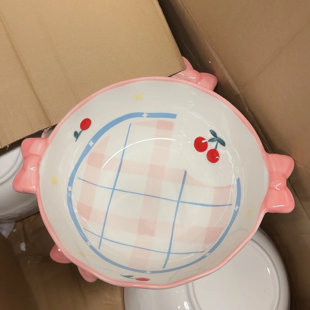 稻谷壳樱为有你粉色八寸双耳