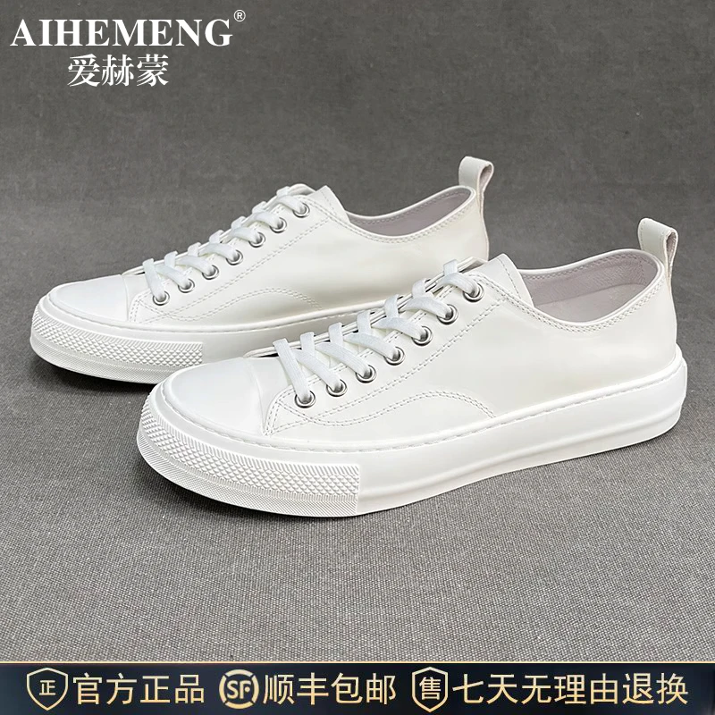 爱赫蒙板鞋干净感痞帅爆款2025新款夏季鞋子男美式休闲男鞋小白鞋