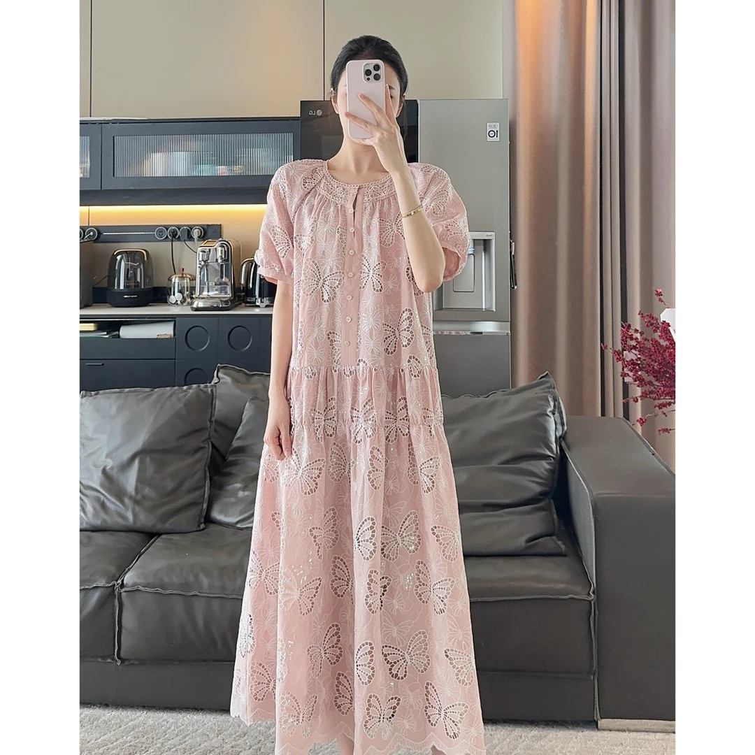 Zwinnie/詹维尼【粉蝴蝶-独家系列】重工甜美连衣裙 GLW202509