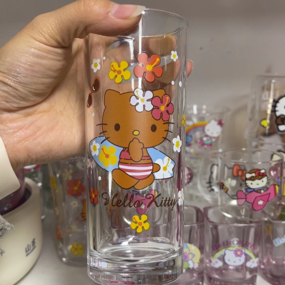 水晶玻璃吸管款黑皮牛奶杯