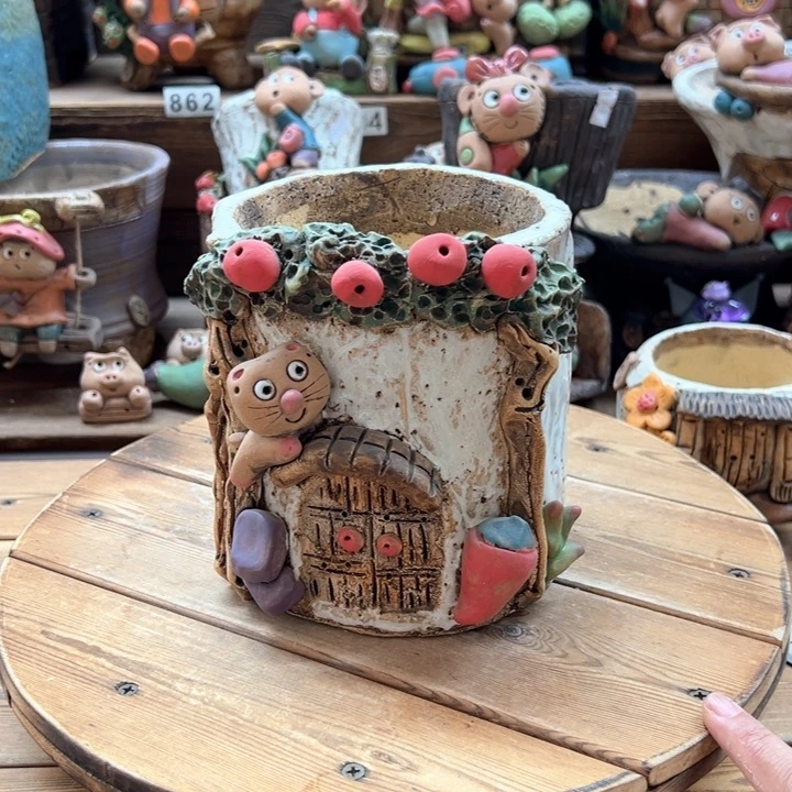 嘻哈多肉花盆百搭