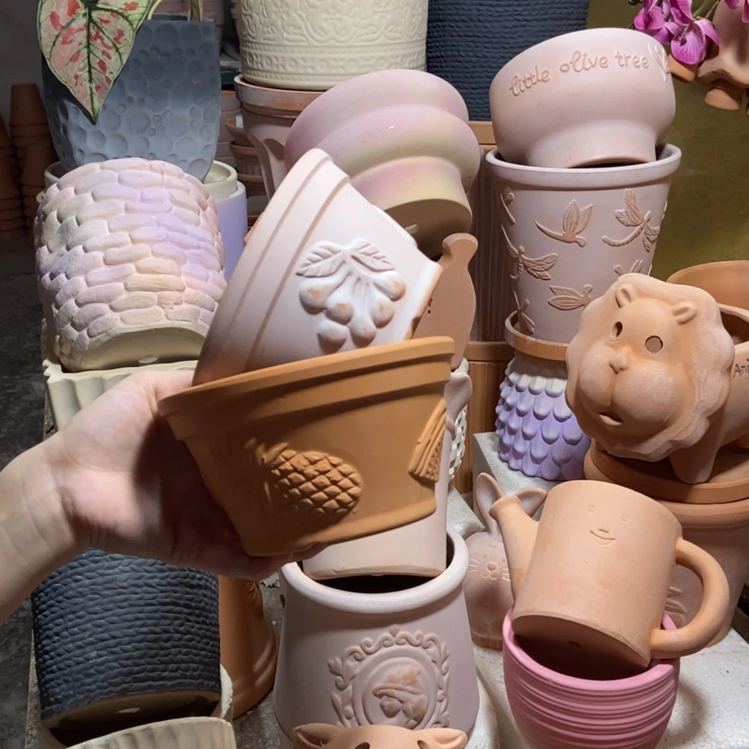 15×8水果矮盆 雾化+红陶 2个