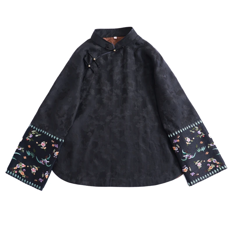 「花栖」丽古龙复古中国风手工原创设计感日常百搭国潮女装汉服上衣