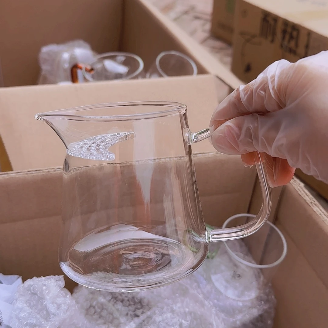 高硼硅玻璃茶水分离新款月牙