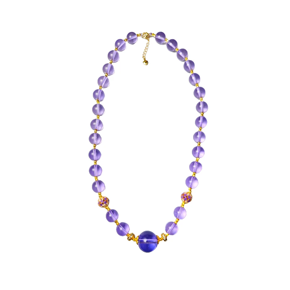乌拉圭浓郁紫DIY项链 A28-580