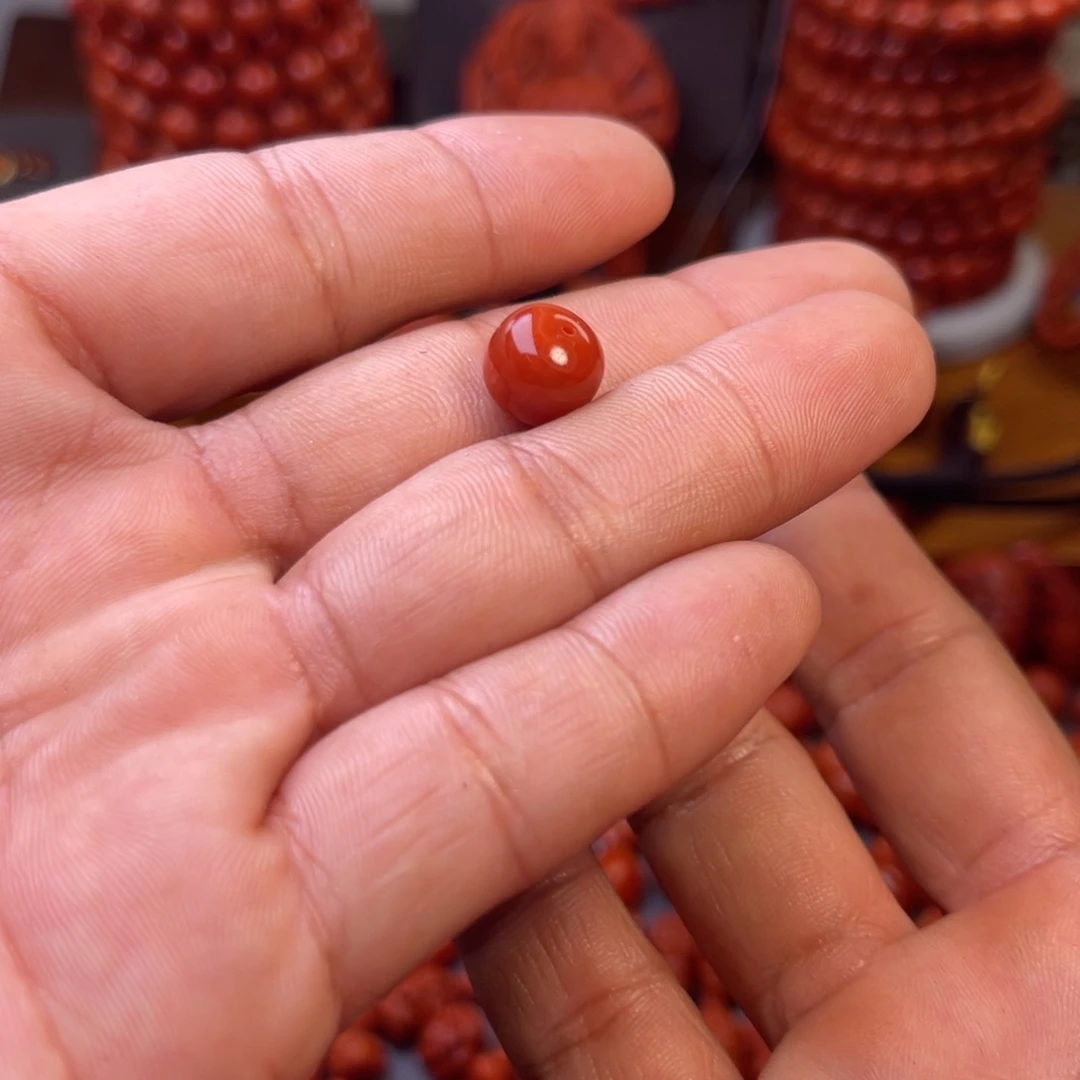 x***．南红玛瑙未镶嵌川料精工老型单珠卡10