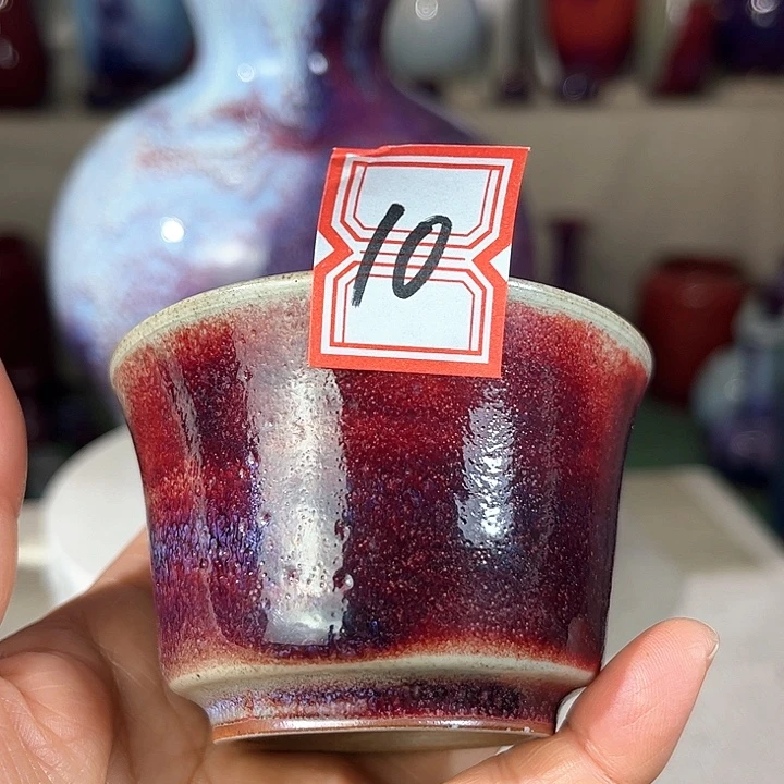 瓷片钧瓷手工艺品杯子