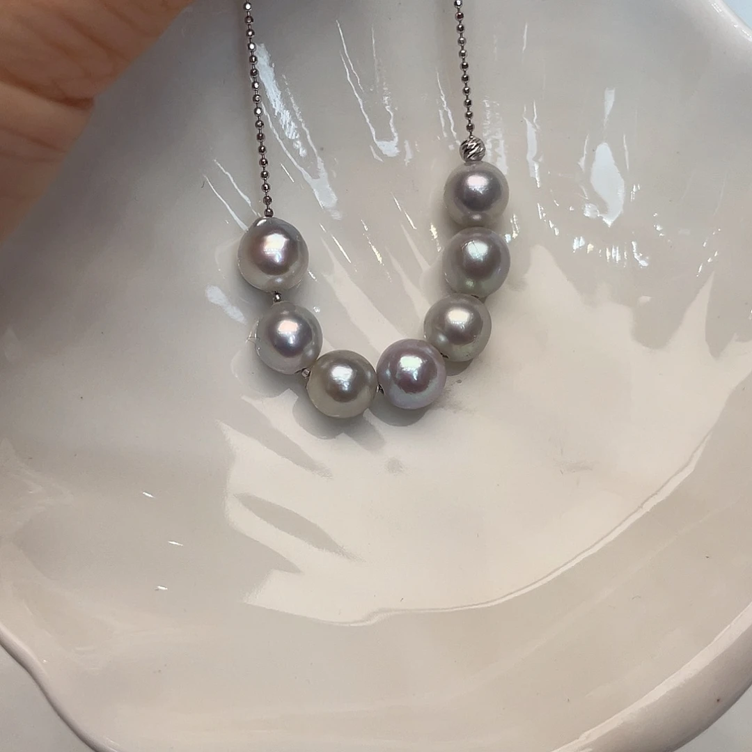银S925镶嵌海水珍珠颈饰
