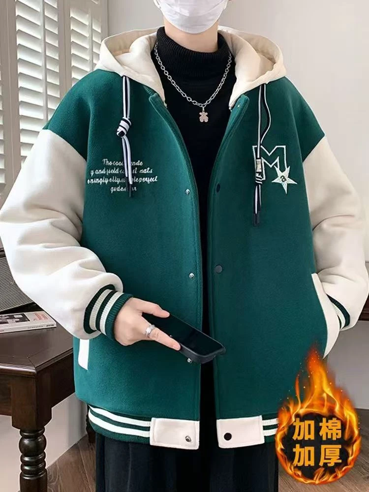 微瑕奥利绒外套男士情侣棉衣外套保暖百搭青少年上衣宽松潮流韩版