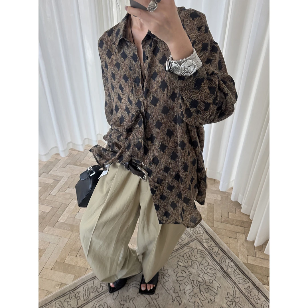 RECTO设计师品牌25春夏新品80S法式复古小众印花衬衫SOLSOL买手店