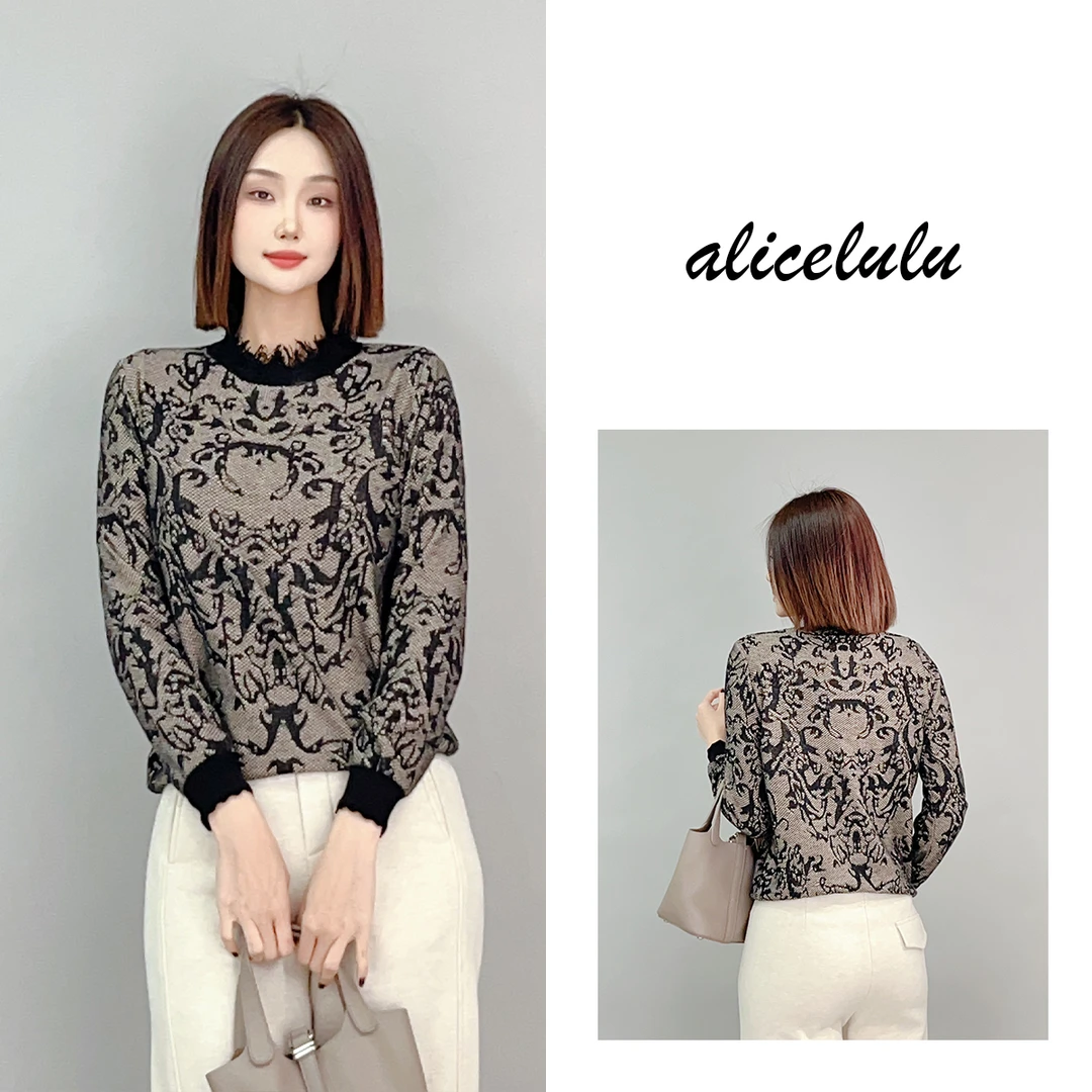 5 ALICE “欧式繁花”毛衣 重工蕾丝 柔美花边 S2141643U